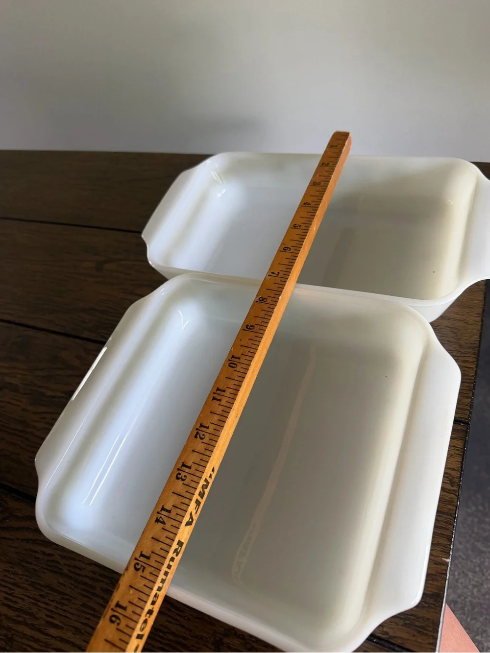Vintage Fire-King Meadow Green Milk Glass Baking Dish 1.5 Qt Casserole And Loaf